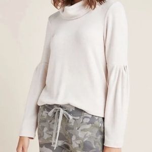 Anthropologie SATURDAY SUNDAY Rachel Turtleneck Balloon Sleeves Sweater M